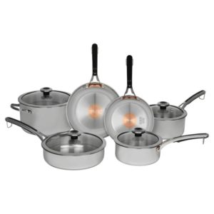 Revere 10-Piece Copper Core Confidence Stainless Steel Cookware Set